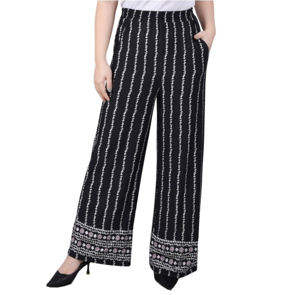 Ny Collection Petite Wide Leg Palazzo Pants - PM